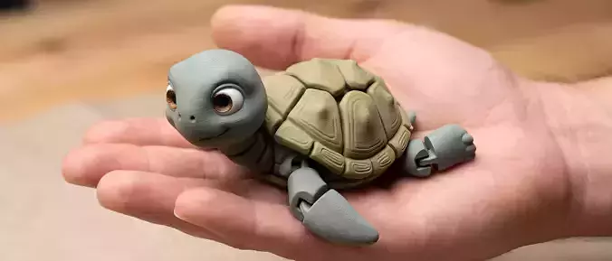 Cute Chibi Turtle Static Toy
