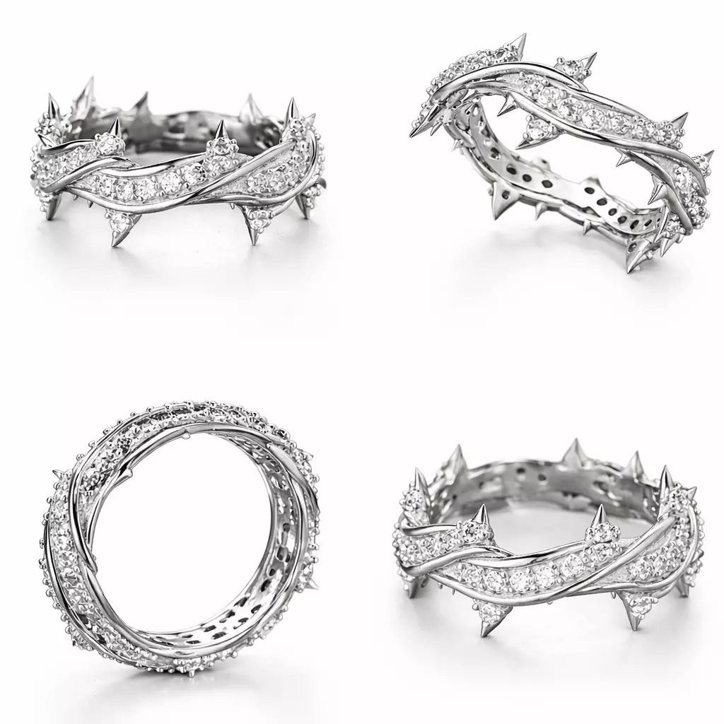 Rings Wings RIng Ladies Crown Rings Fine RIngs 3D print model