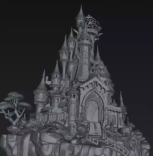 Arcane Grand Citadel Fantasy Wizard Castle STL Diorama