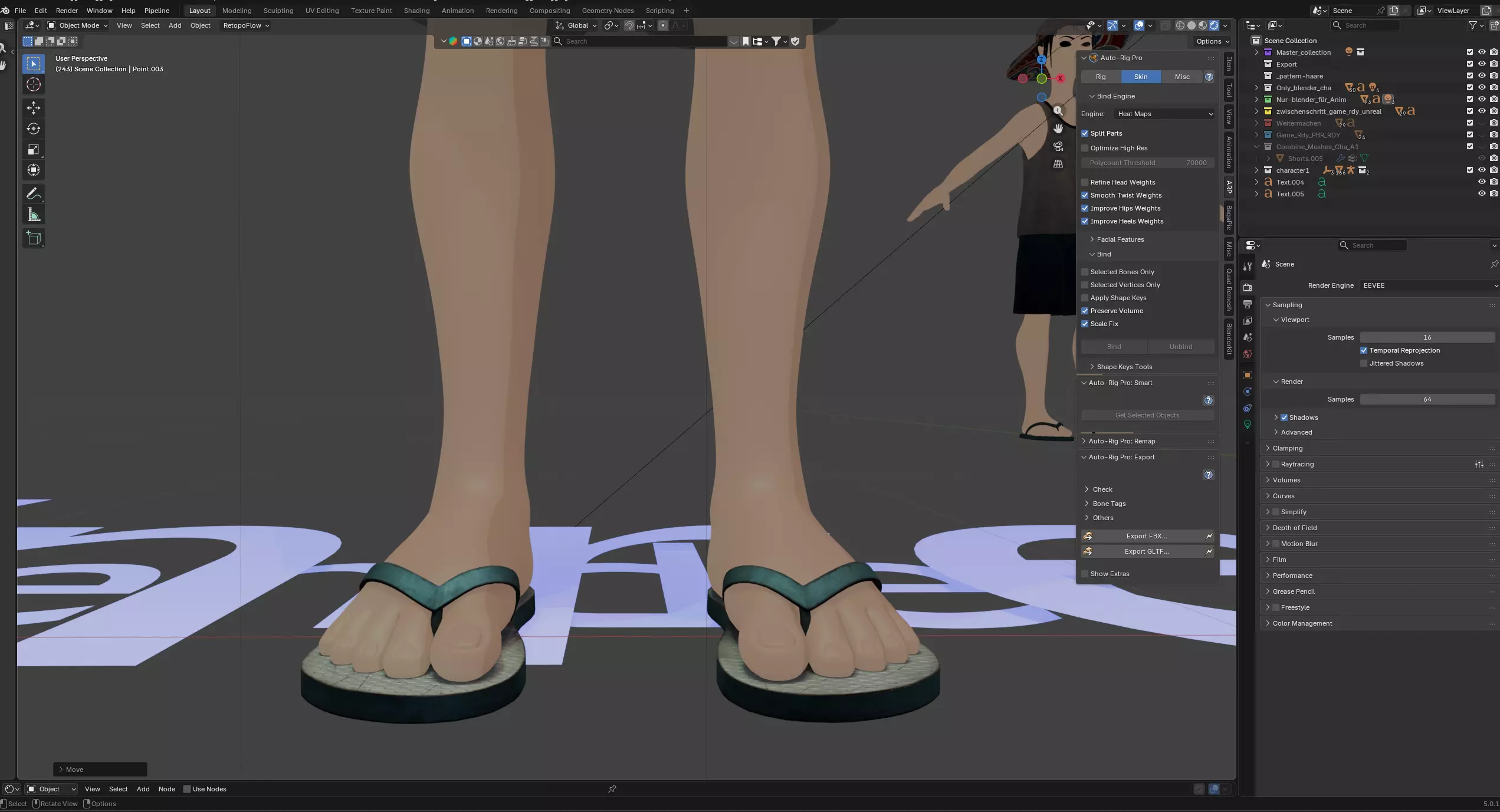 AnimeCha A1 riggedGame optimized Free low-poly 3D model