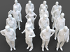 3D model 16 Stylized Human Statues Pack V9 VR / AR / low-poly | CGTrader