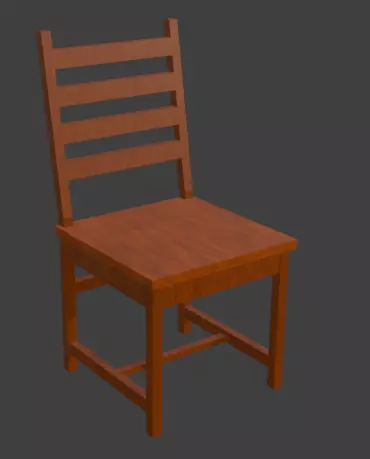 Wooden chair Free 3D model