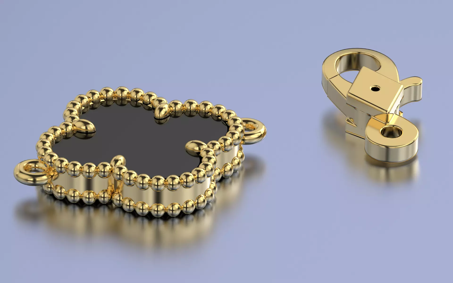 Bracelet Clover and lock 3D print model