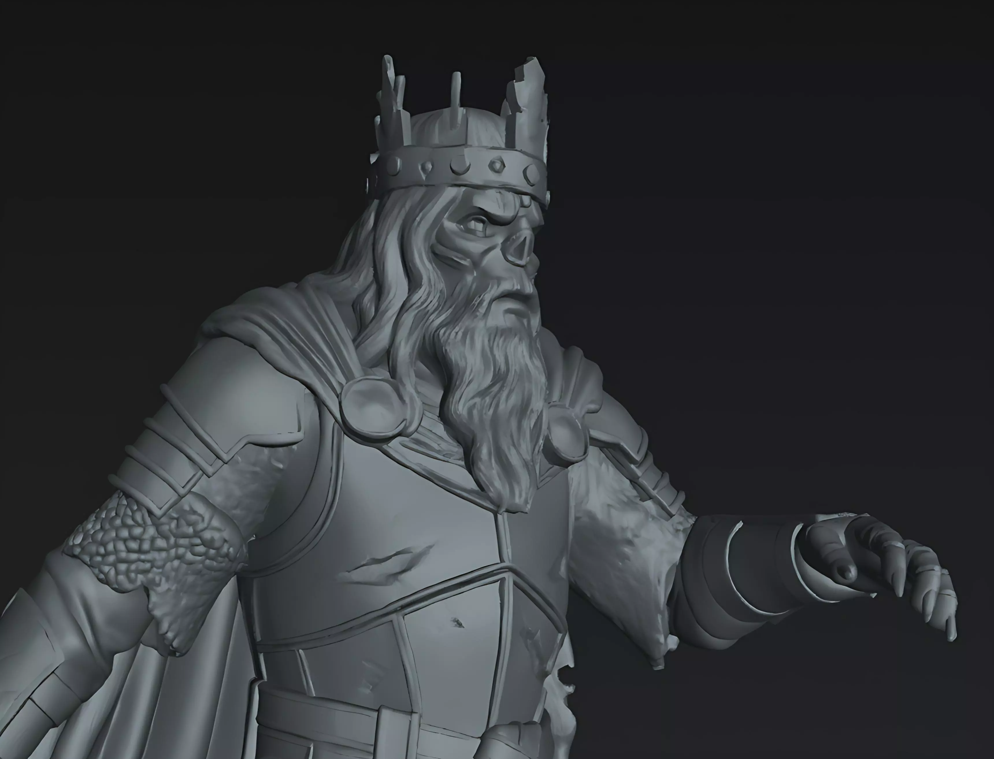 Phantom King Wraith Dark Fantasy Resin Miniature STL 3D print model