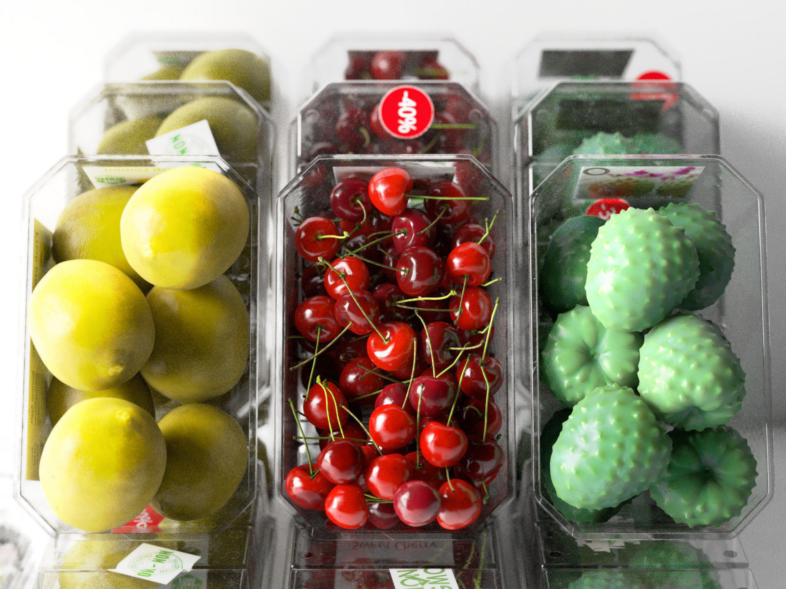 Packed Fruits 3D model CGTrader