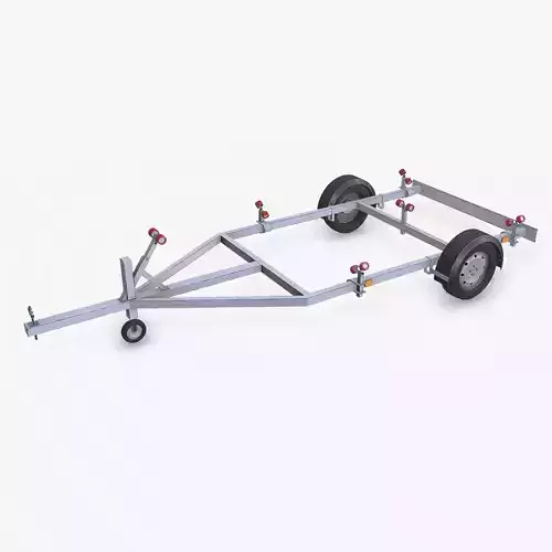 Boat Trailer Low-poly PBR Low-poly 3D model