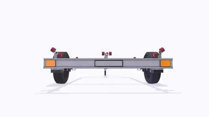 Boat Trailer Low-poly PBR Low-poly 3D model 7