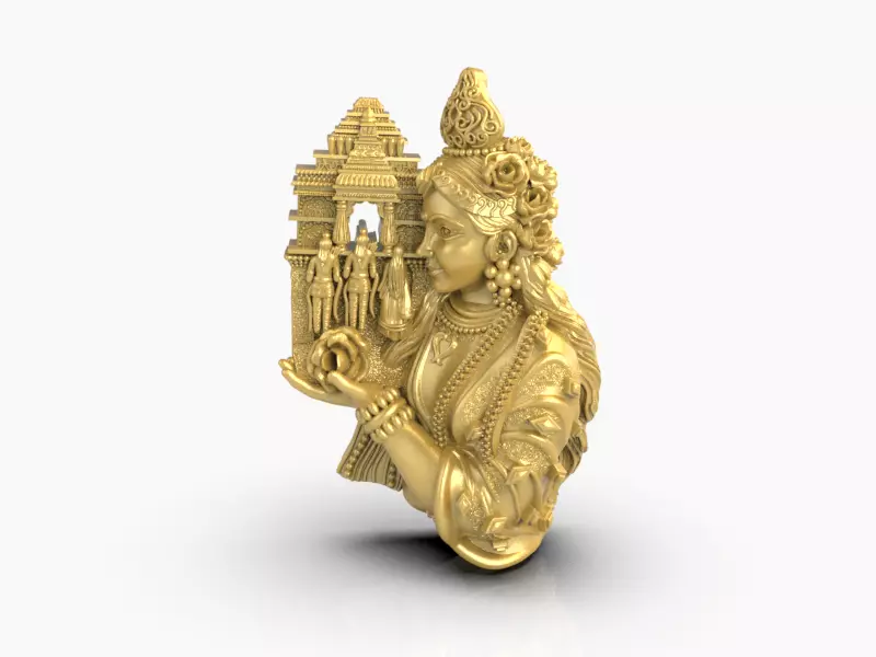 Rama temple on palm file 3D print model