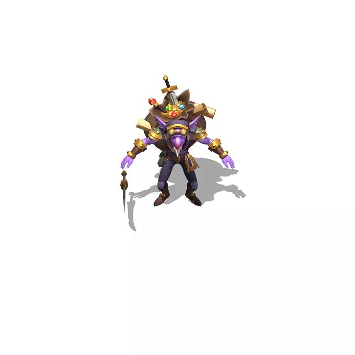Bounty thief-Treasure Thief Demon Low-poly 3D model