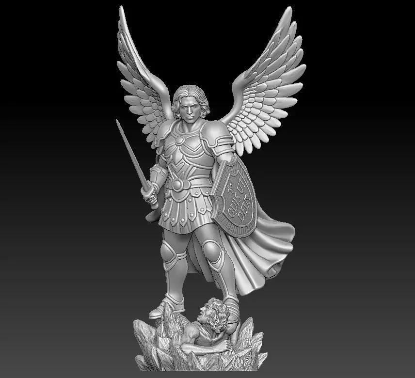 Archangel Michael Statue 3D print model