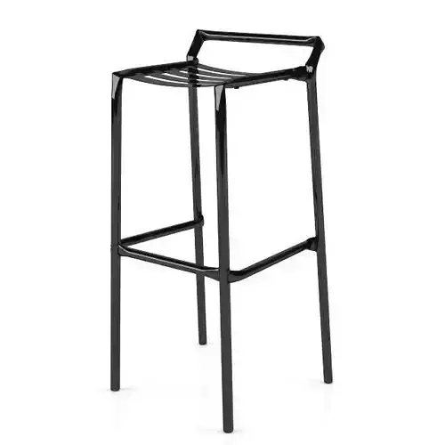 Straw Bar Stool Metal O37