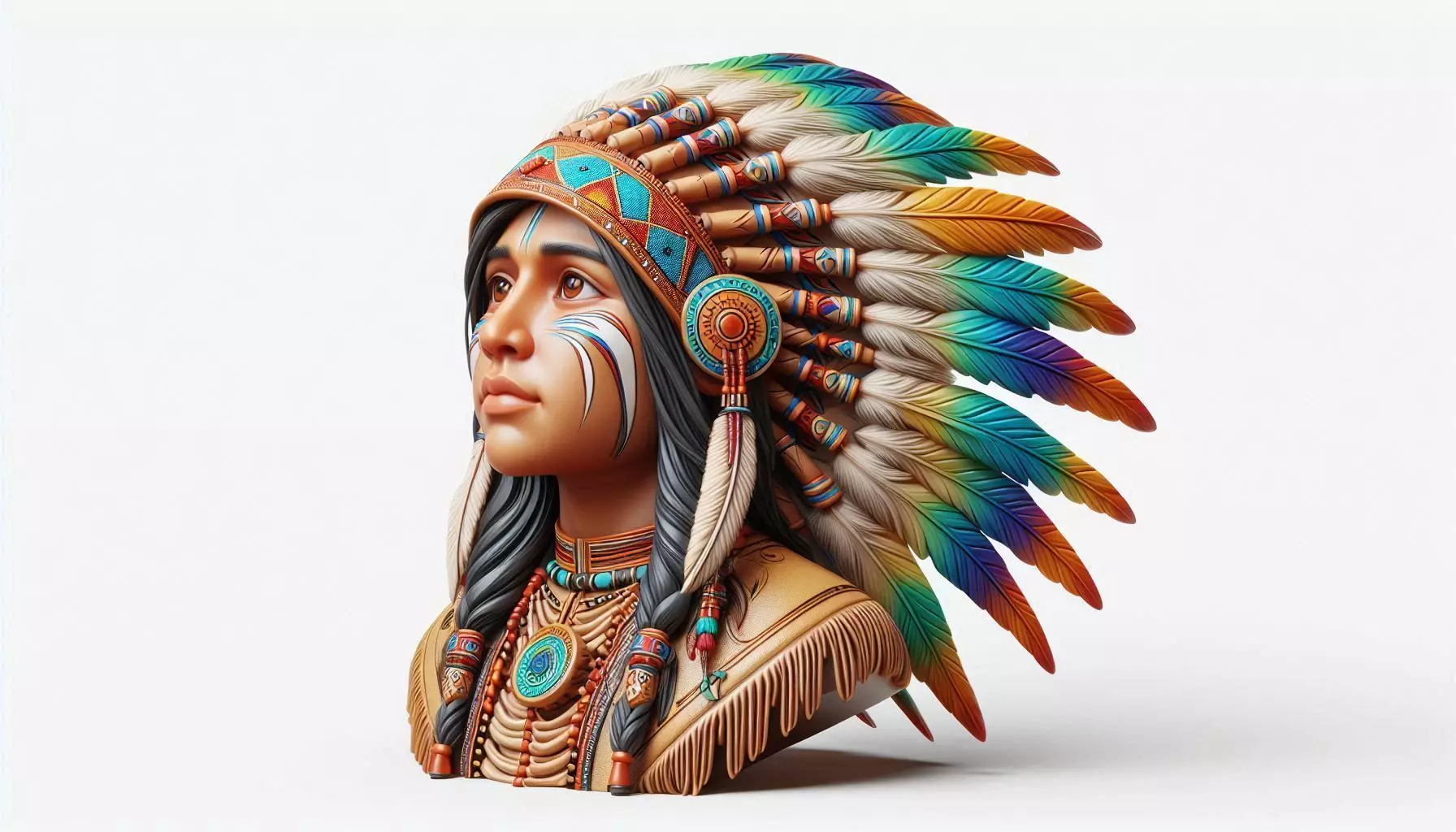Apache Young Boy 3D Model 3D print model