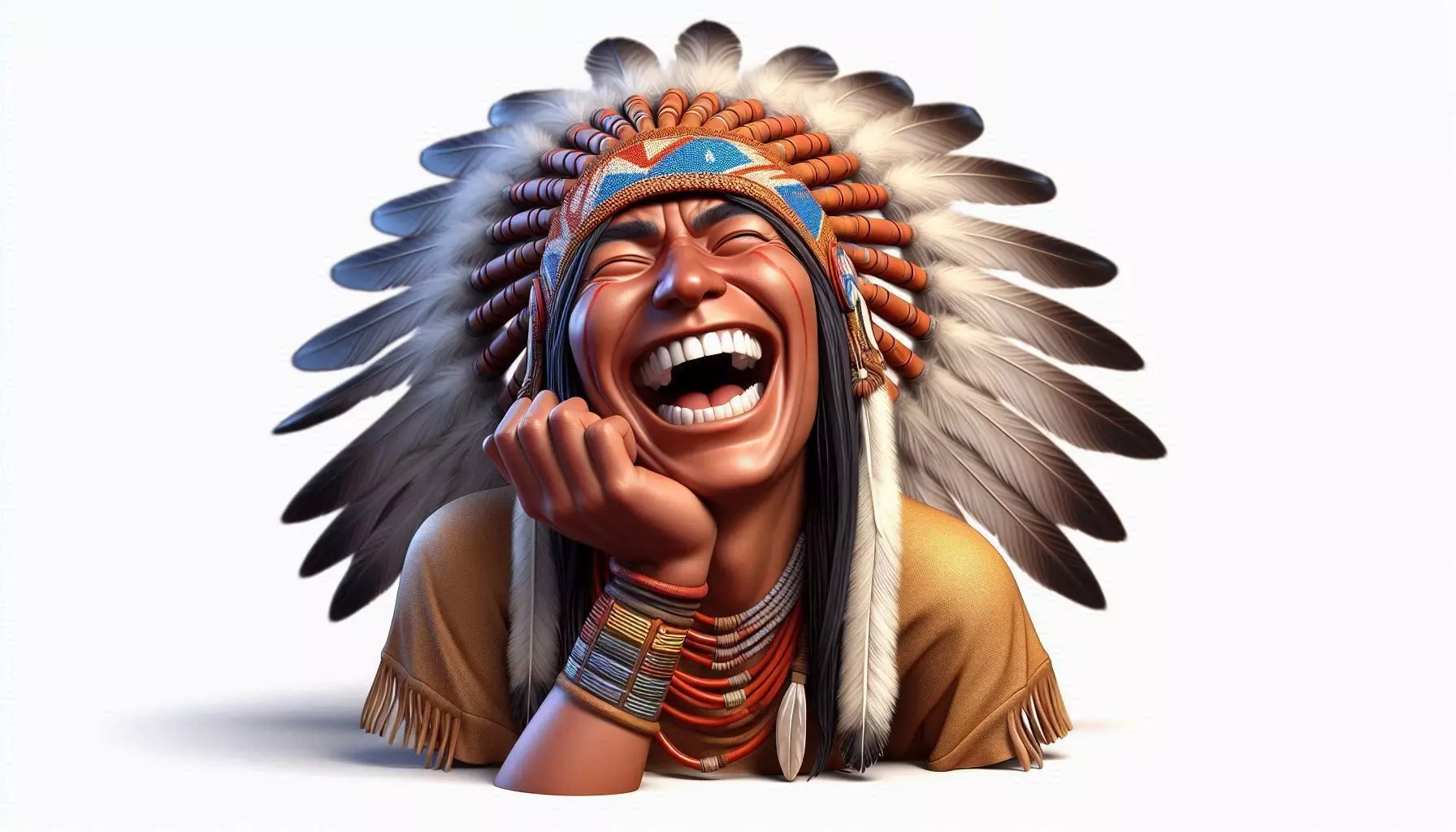 Laughing Apache Man 3D Model 3D print model