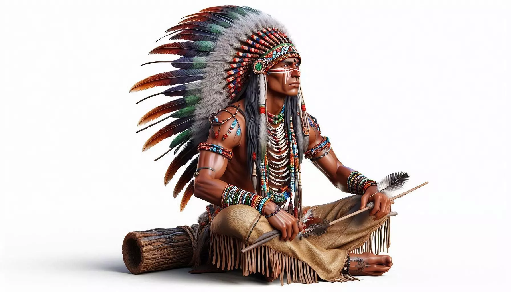 Apache Warrior Man 3D Model 3D print model