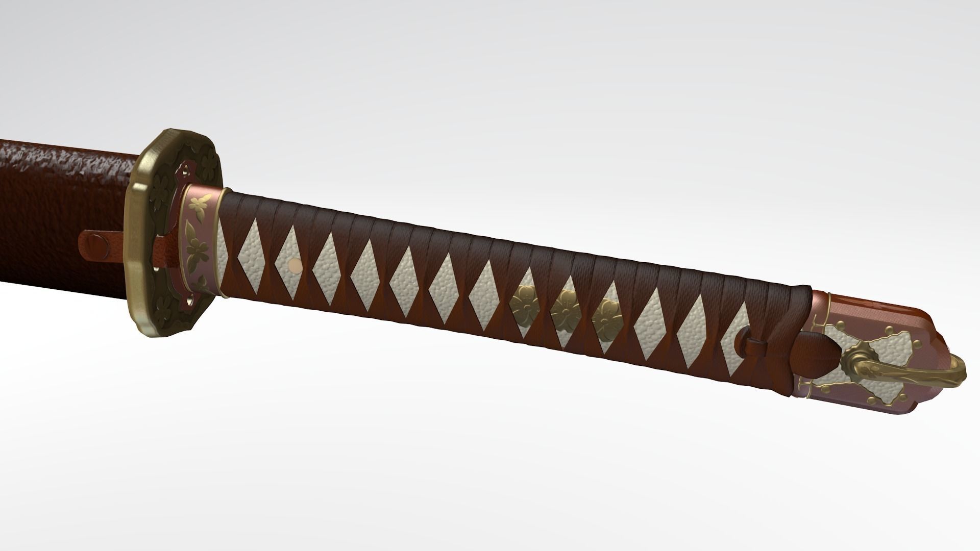 WW2 - Japanese Army Type98 GUNTO - Katana 3D model_3