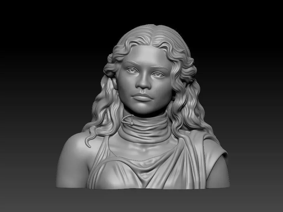 Rue Bennett Zendaya - High-Poly Digital Sculpture 3D print model
