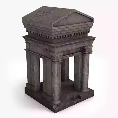 Lowpoly Tomb 1 greek temple