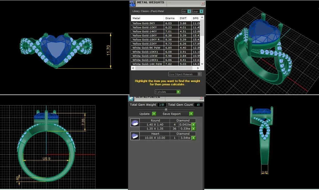 heart ring 3D print model