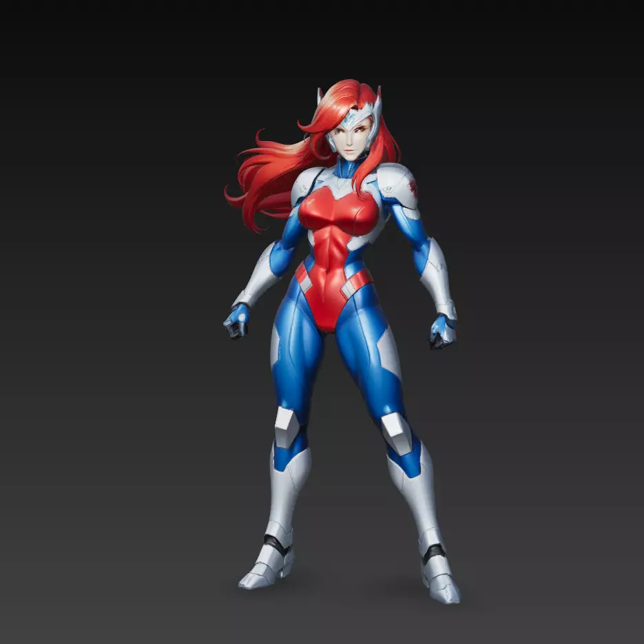 Sci-Fi Female Combat Exosuit Character 3D Model 3D print model