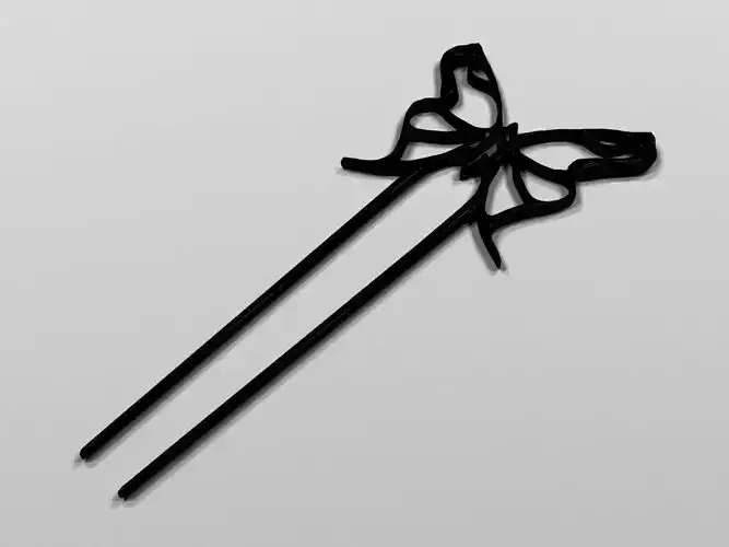 Hair pin Butterfly Printable Art 3D print model