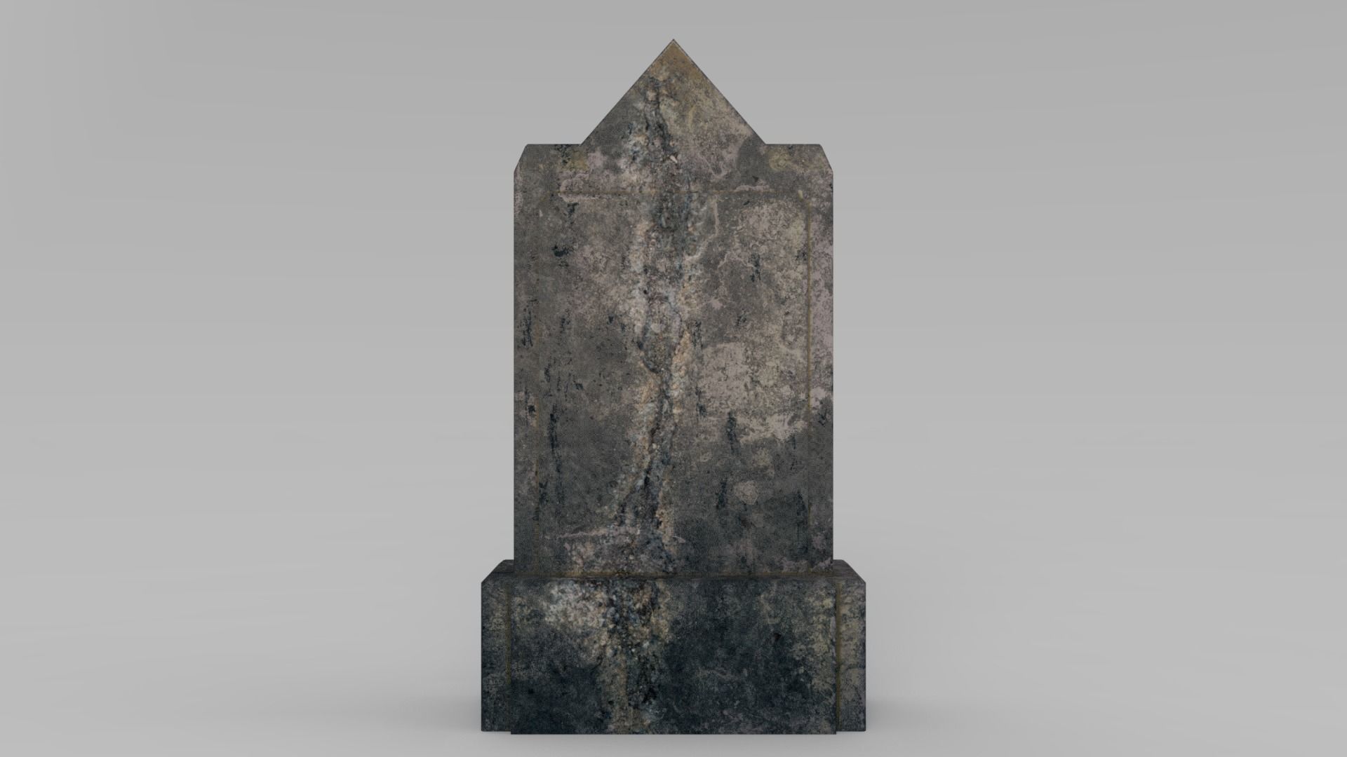 Lowpoly Gravestone marble monument Low-poly 3D model_5