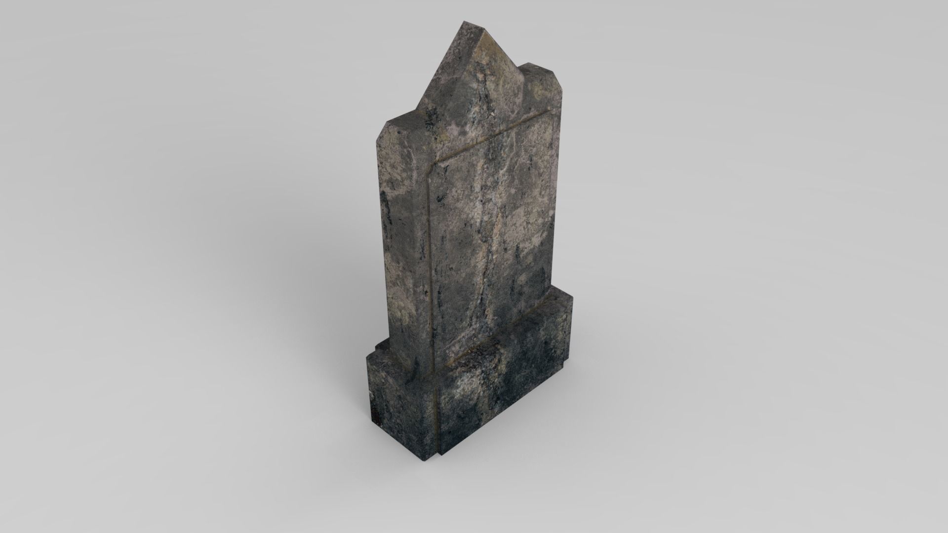 Lowpoly Gravestone marble monument Low-poly 3D model_4