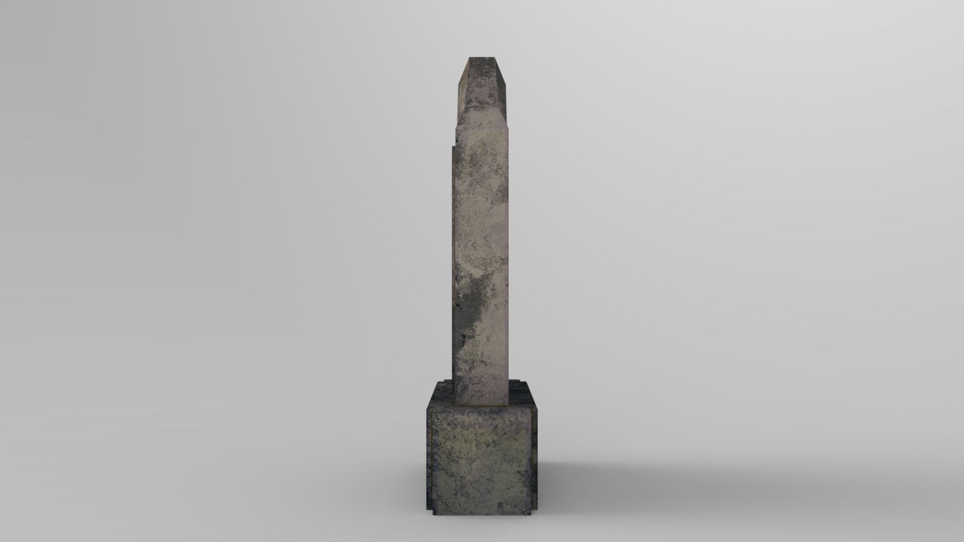 Lowpoly Gravestone marble monument Low-poly 3D model_3
