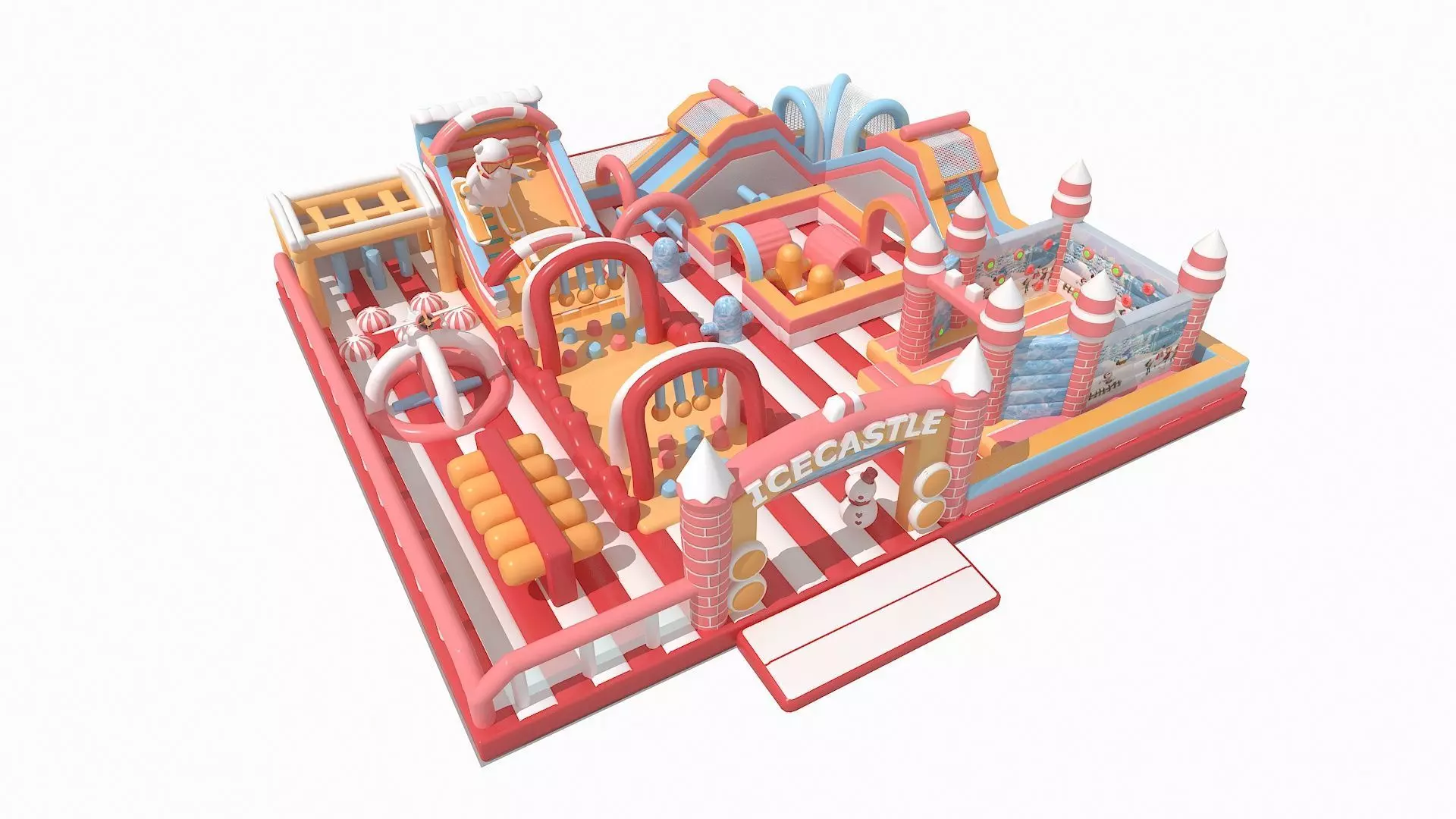 inflatable bounce castle 3D model