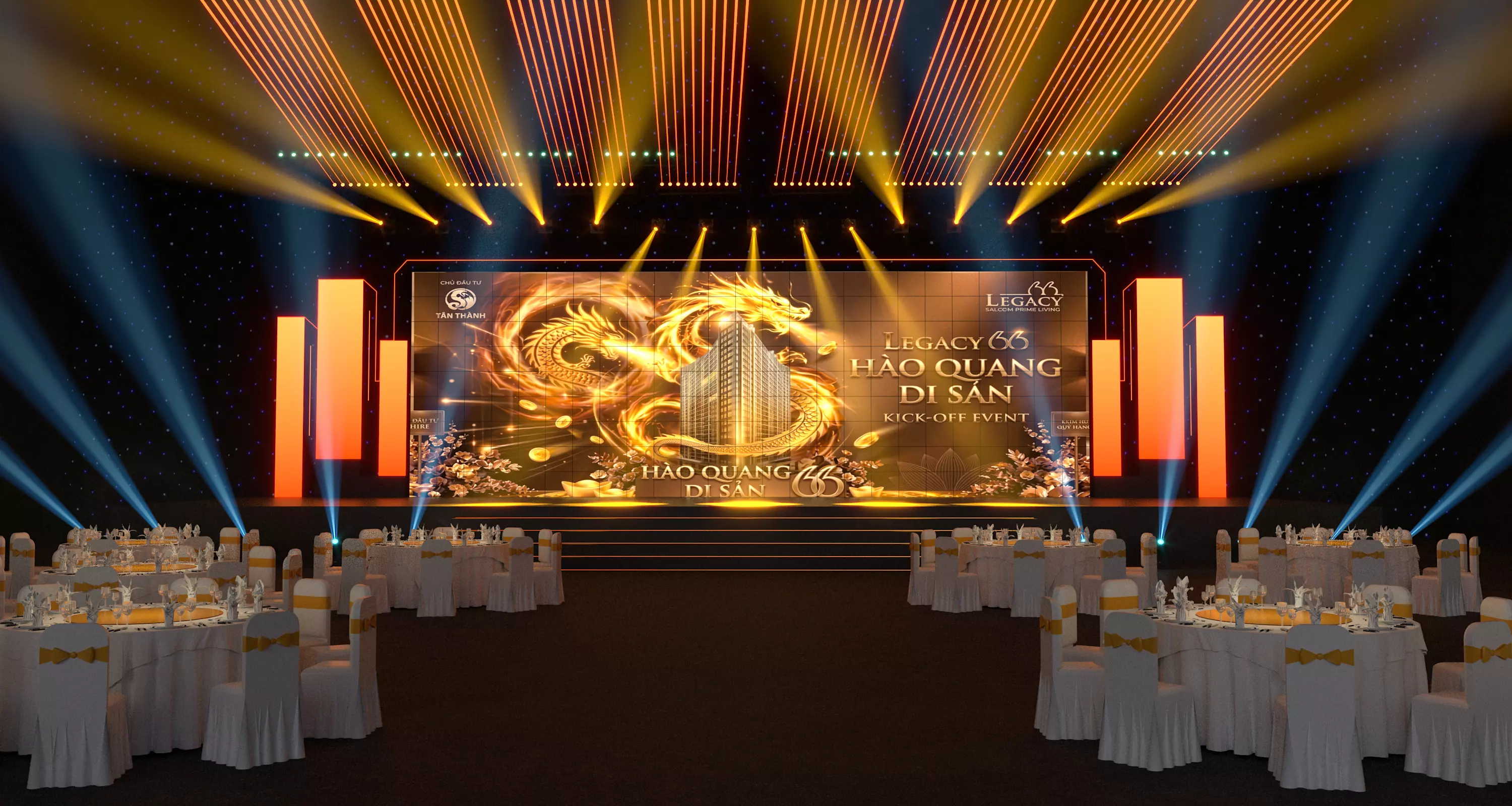 indoor party music stage 3D model