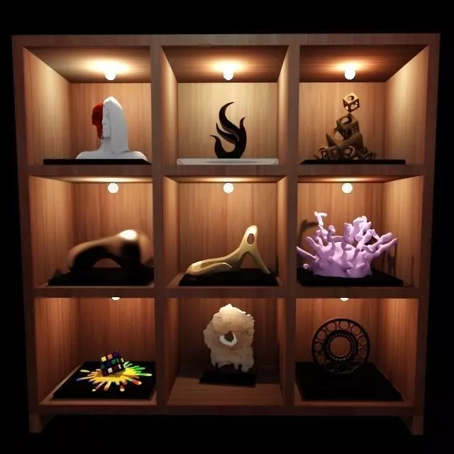 Abstract Sculptures 3D model_0