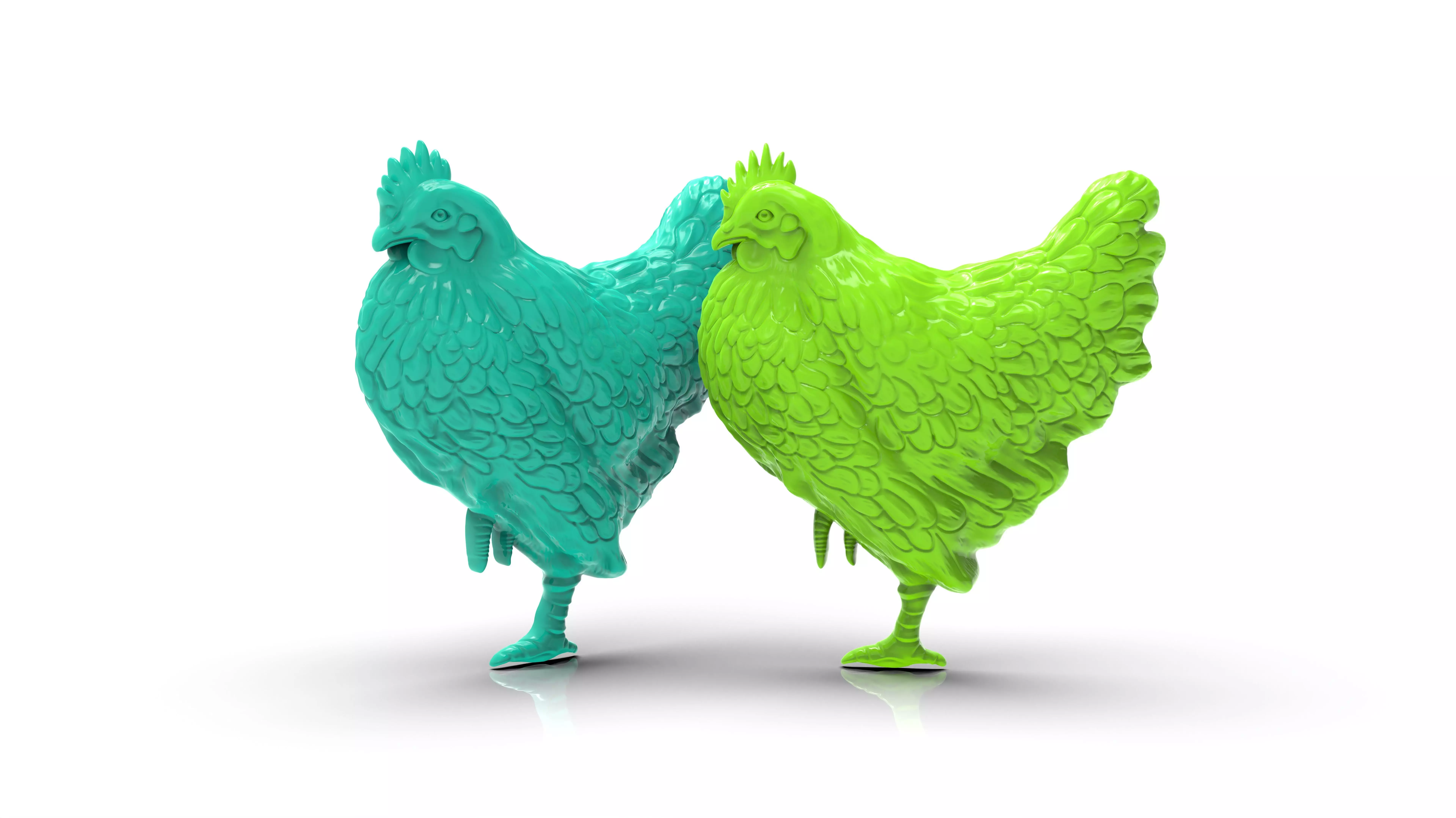 CHICKEN PENDANT 3D PRINT READY MODEL 3D print model