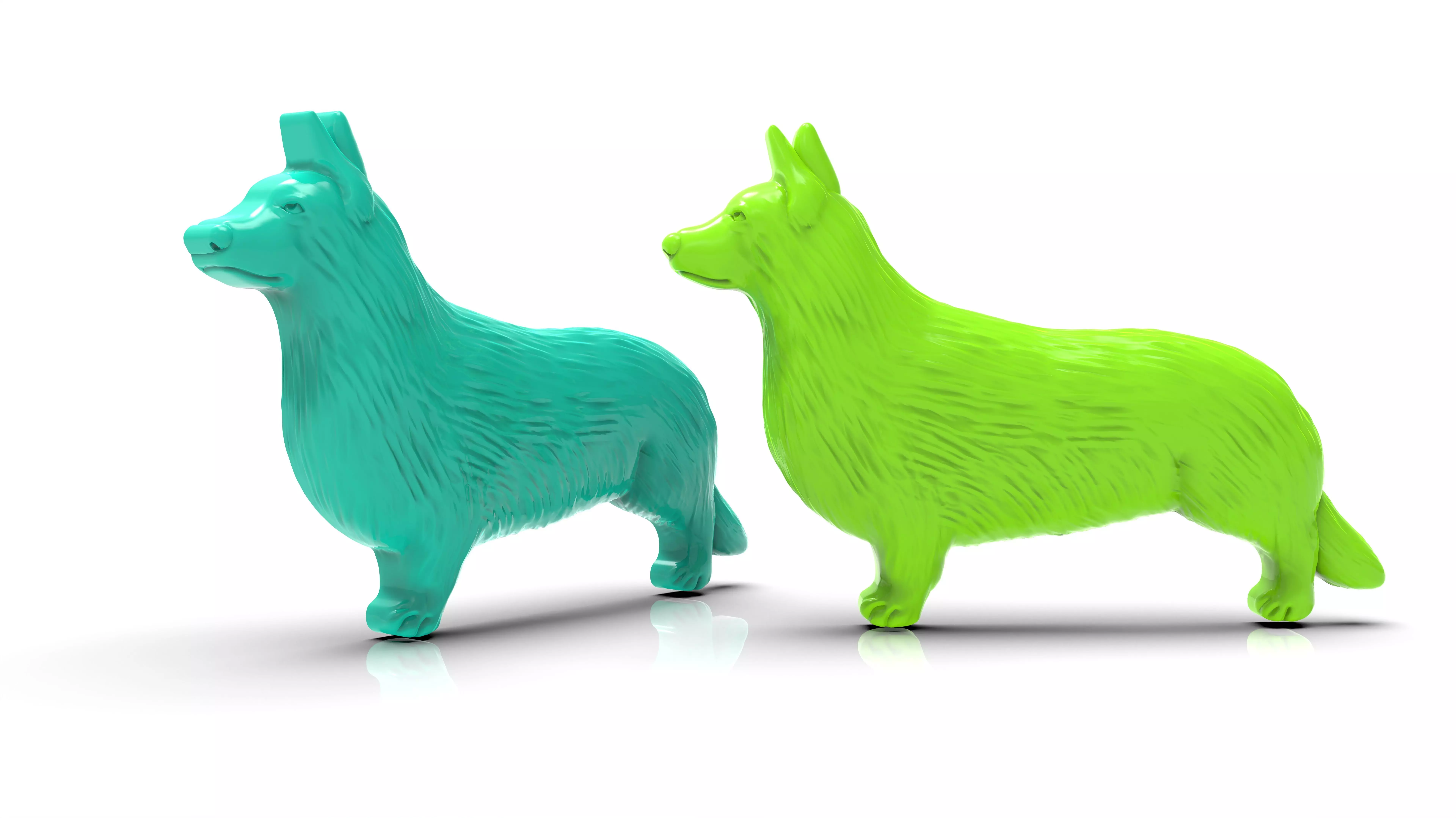 CORGI DOG CHARM PENDANT 3D PRINT READY MODEL 3D print model