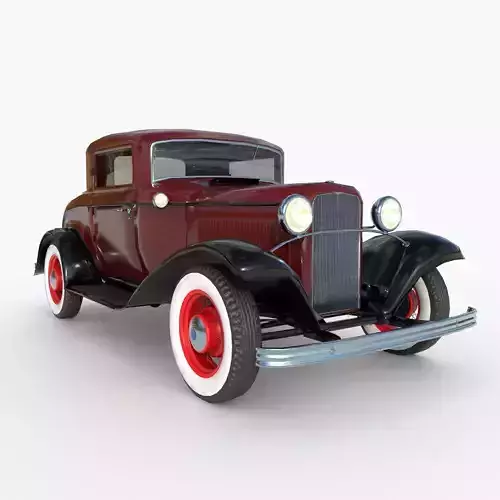1932 Ford Model 18 Coupe Low-poly 3D model 3