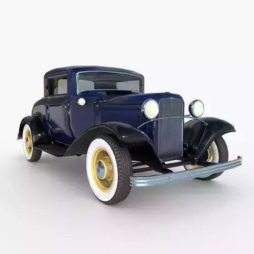 1932 Ford Model 18 Coupe Low-poly 3D model 4