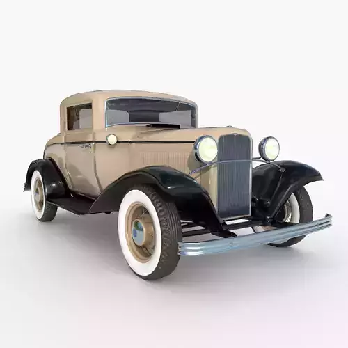 1932 Ford Model 18 Coupe Low-poly 3D model 6