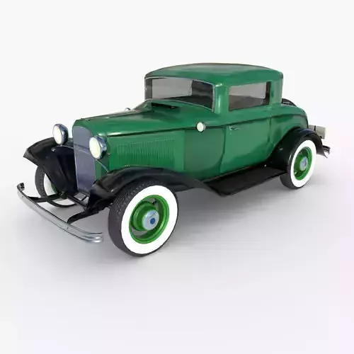 1932 Ford Model 18 Coupe Low-poly 3D model 7