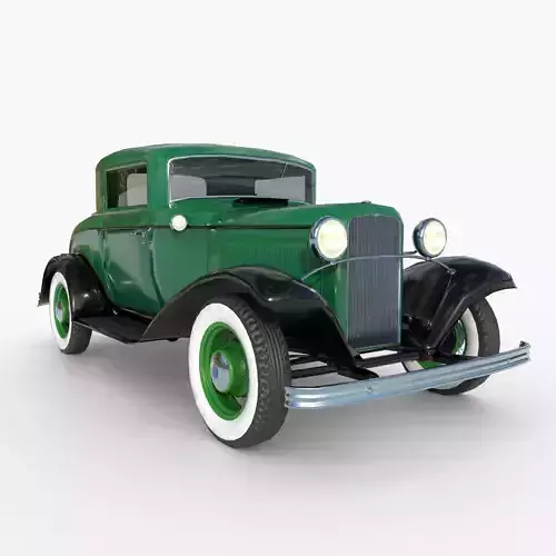 1932 Ford Model 18 Coupe Low-poly 3D model 2