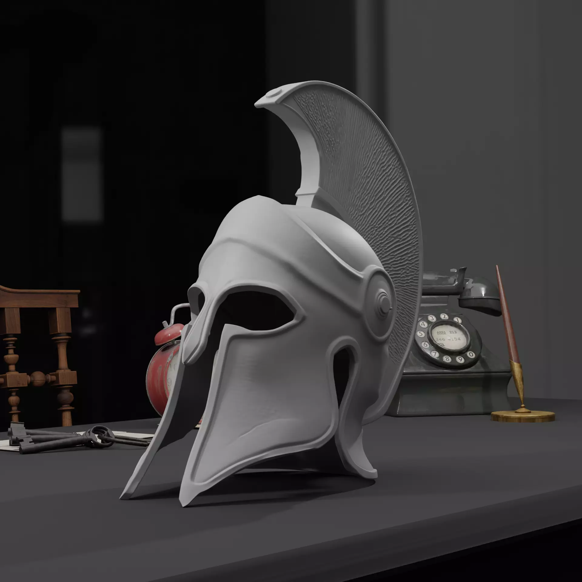 Spartan Greek Warrior Helmet Wearable Cosplay Model 3D print model