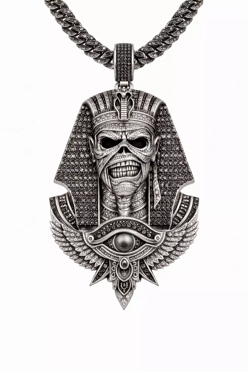 Pendant Ancient Skull Egyptian Pharaoh Skull Hiphop 3D print model