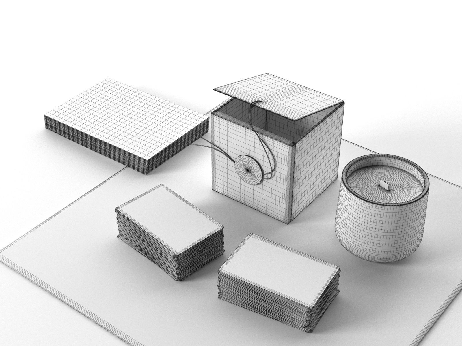 Message Candle 3D model_3