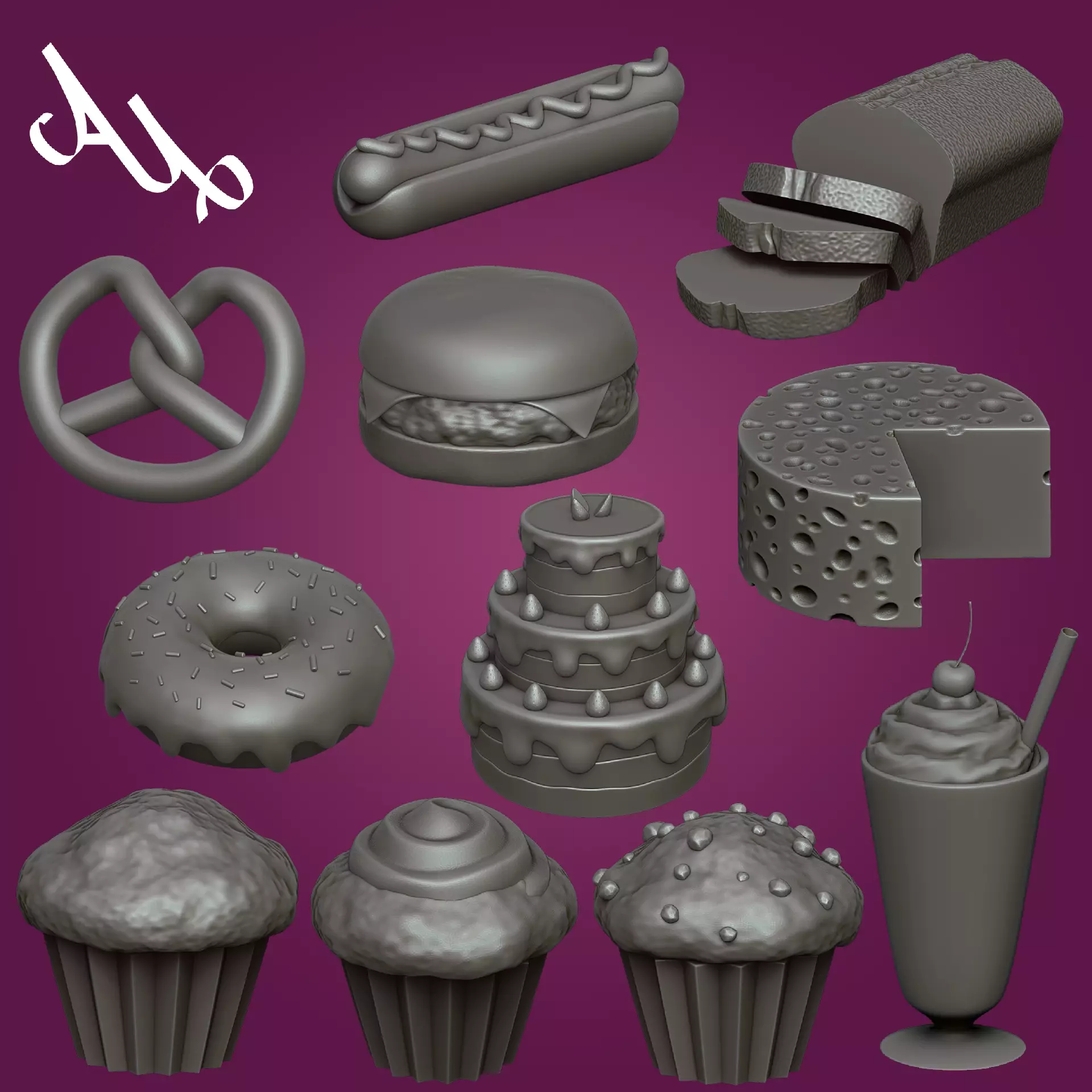 Food Pack - Decoration and Toys 3D print model