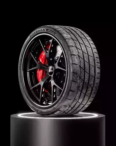 Bridgestone Potenza RE 71 RZ 255 40 ZR18 99W 3D model | CGTrader