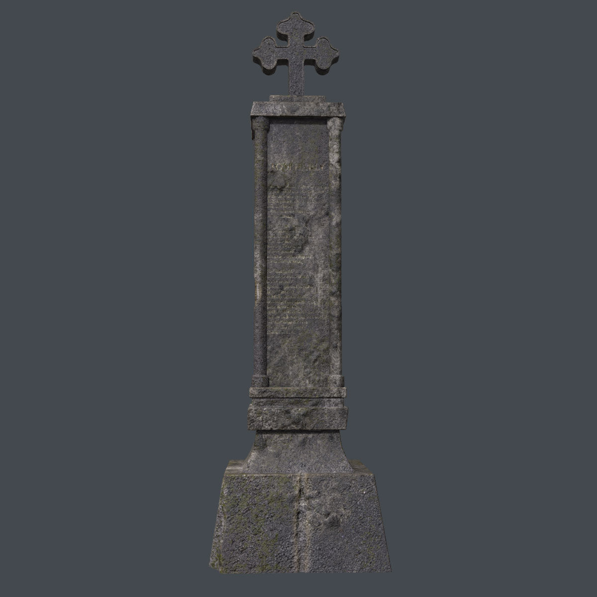 Lowpoly Tombstone 20 Low-poly 3D model_3