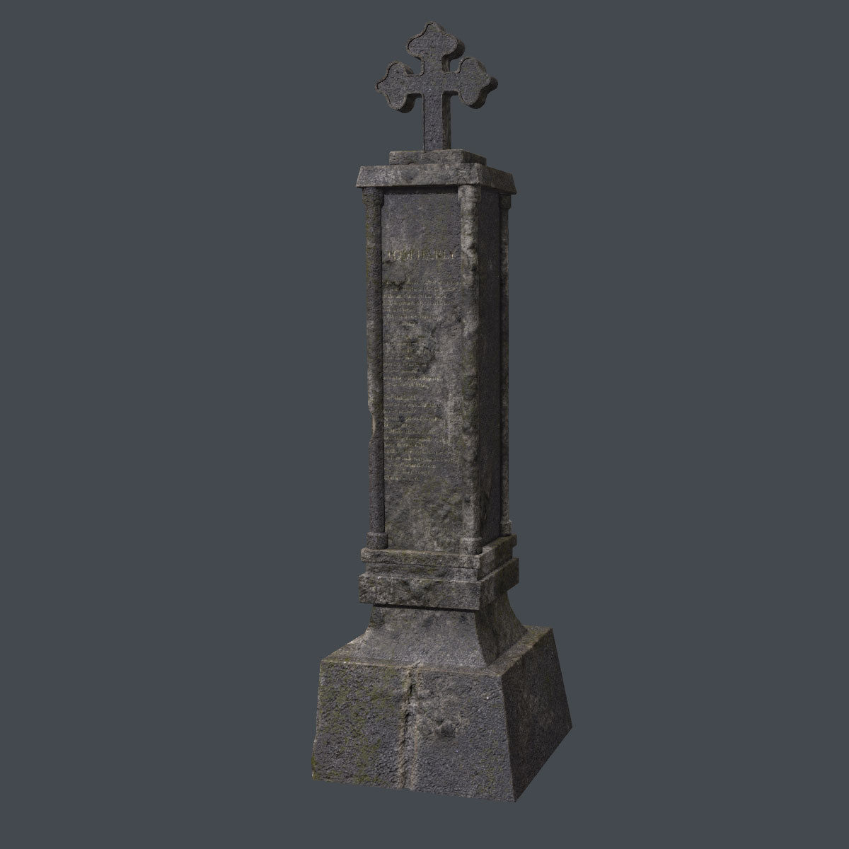 Lowpoly Tombstone 20 Low-poly 3D model_2