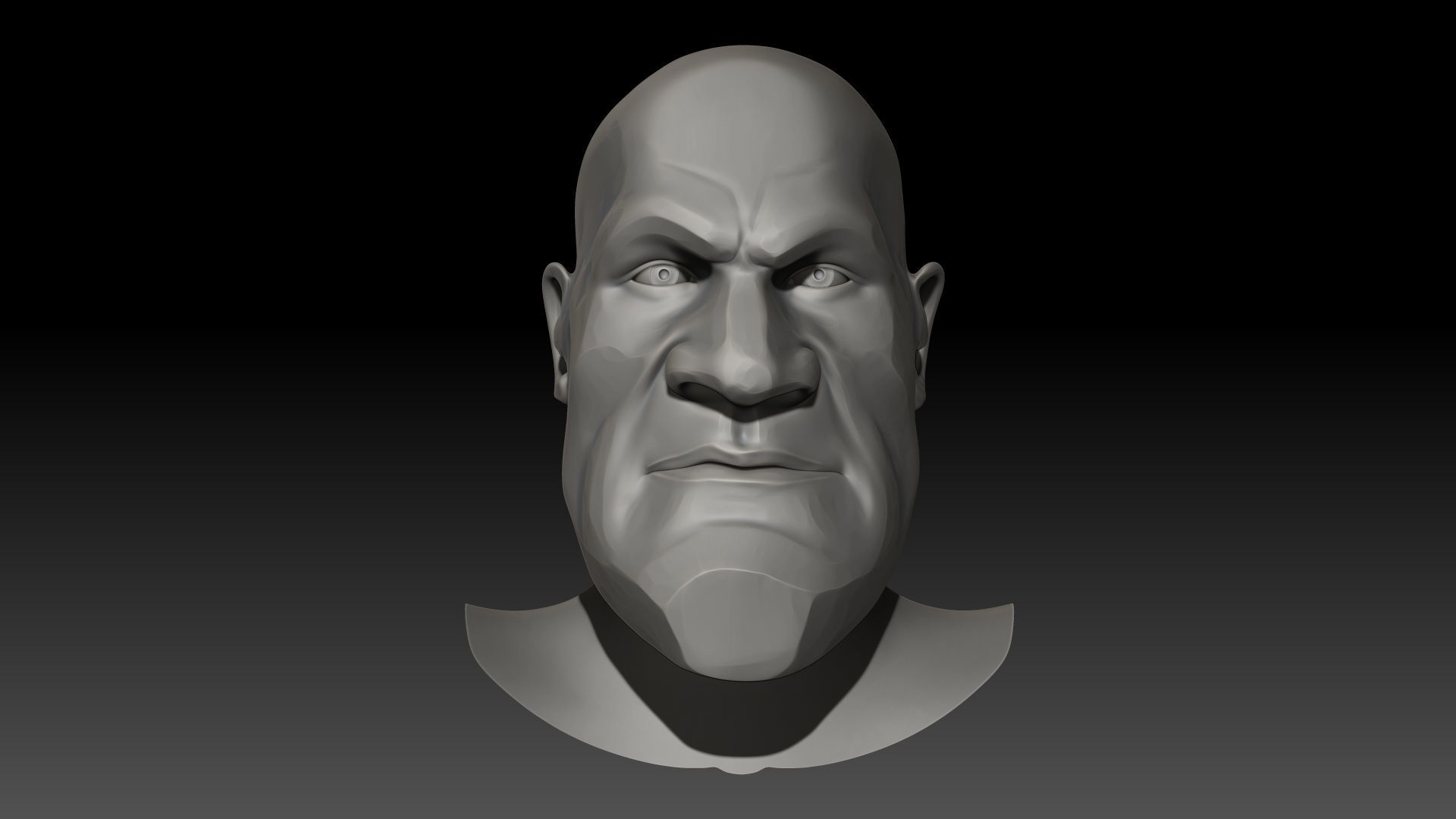 PBR Realtime cartoon character game hair Low-poly 3D model_20