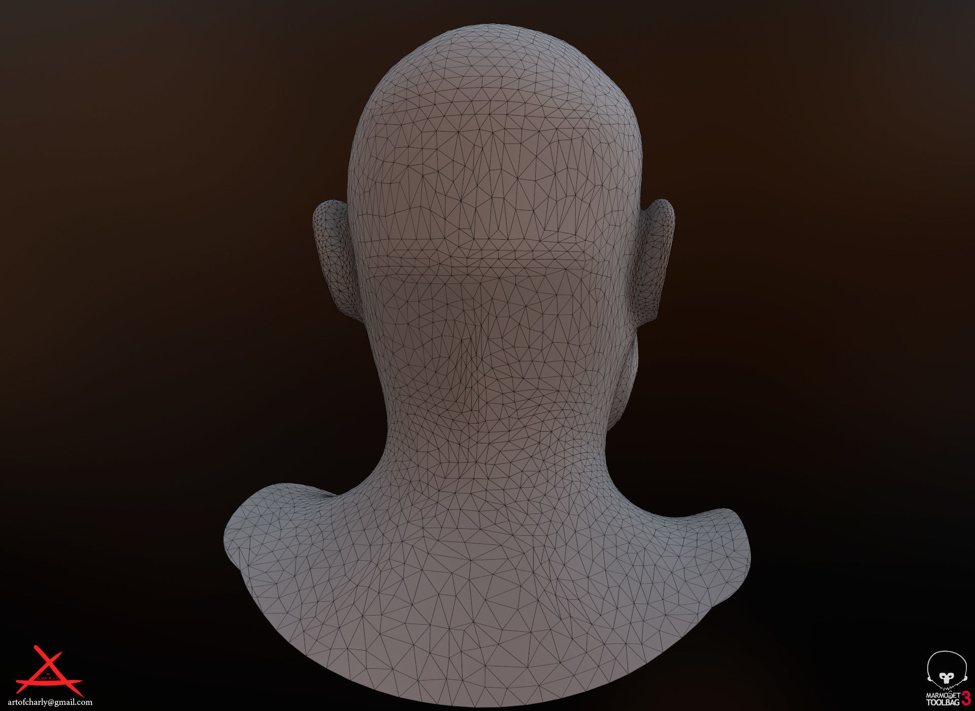 PBR Realtime cartoon character game hair Low-poly 3D model_32