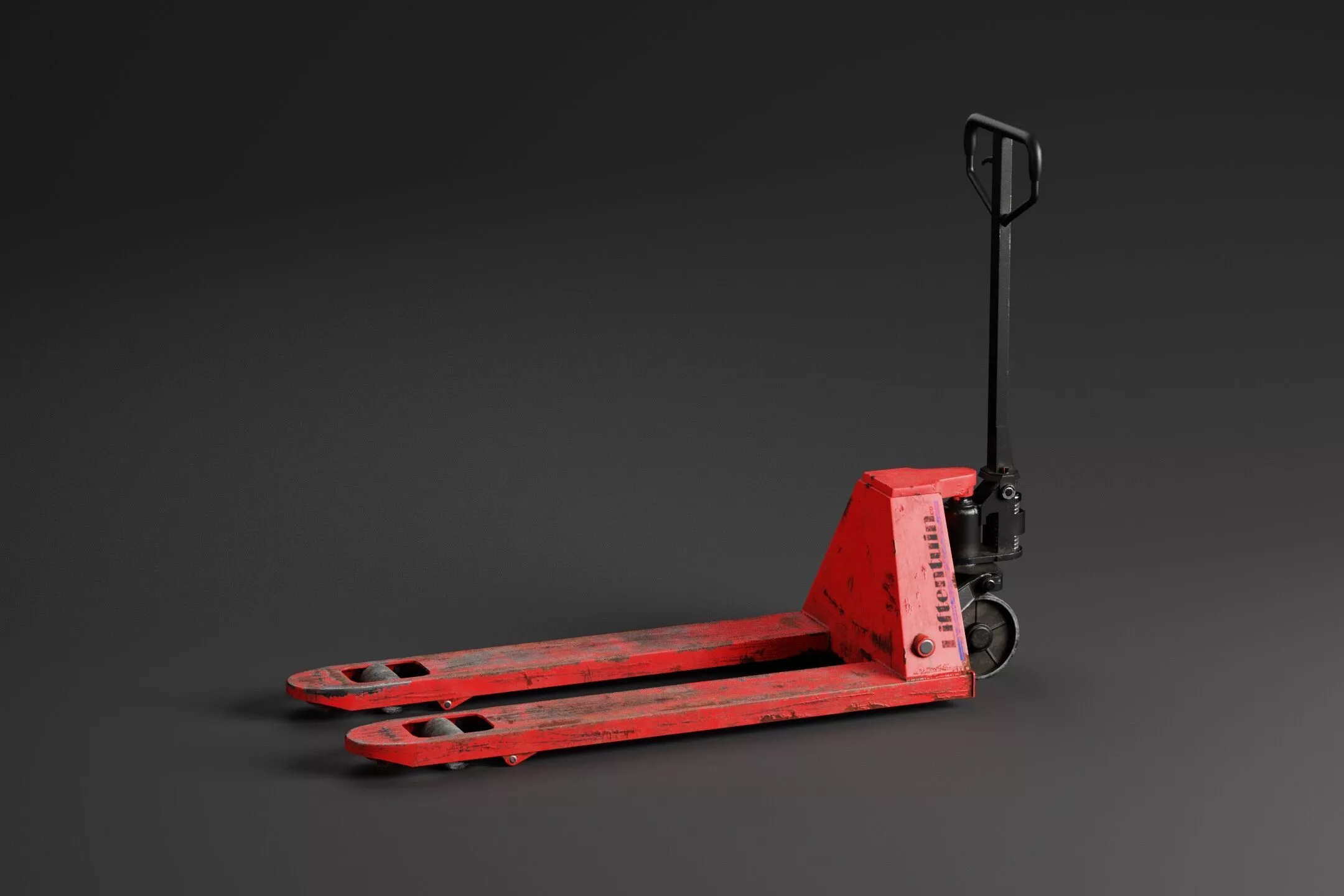 Industrial - Pallet Jack Red Low-poly 3D model