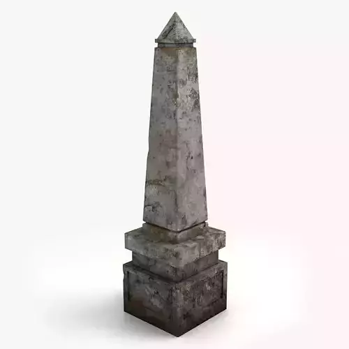 Lowpoly Tombstone 2 obelisk Low-poly 3D model