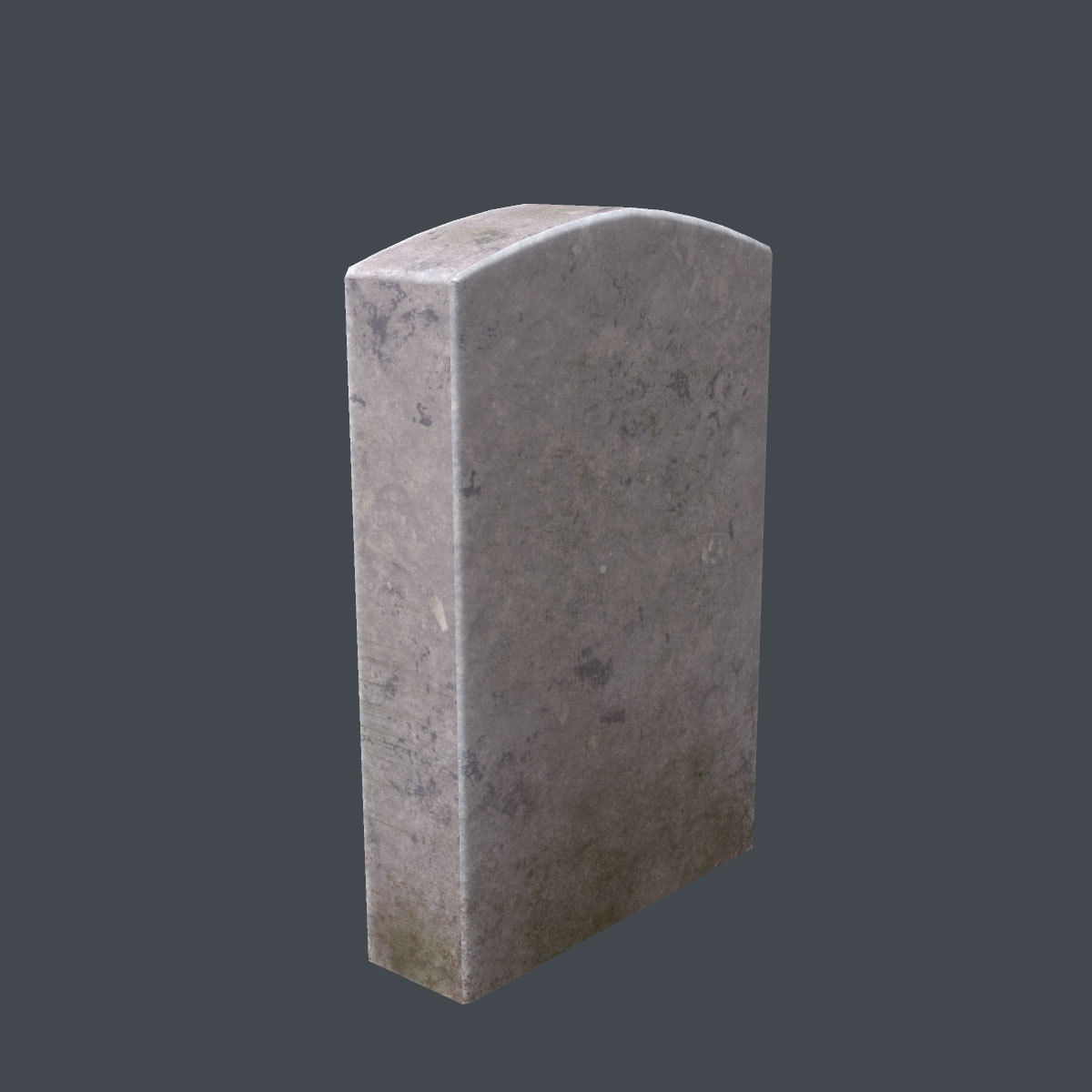 Lowpoly Tombstone 3 gravestone Low-poly 3D model_3