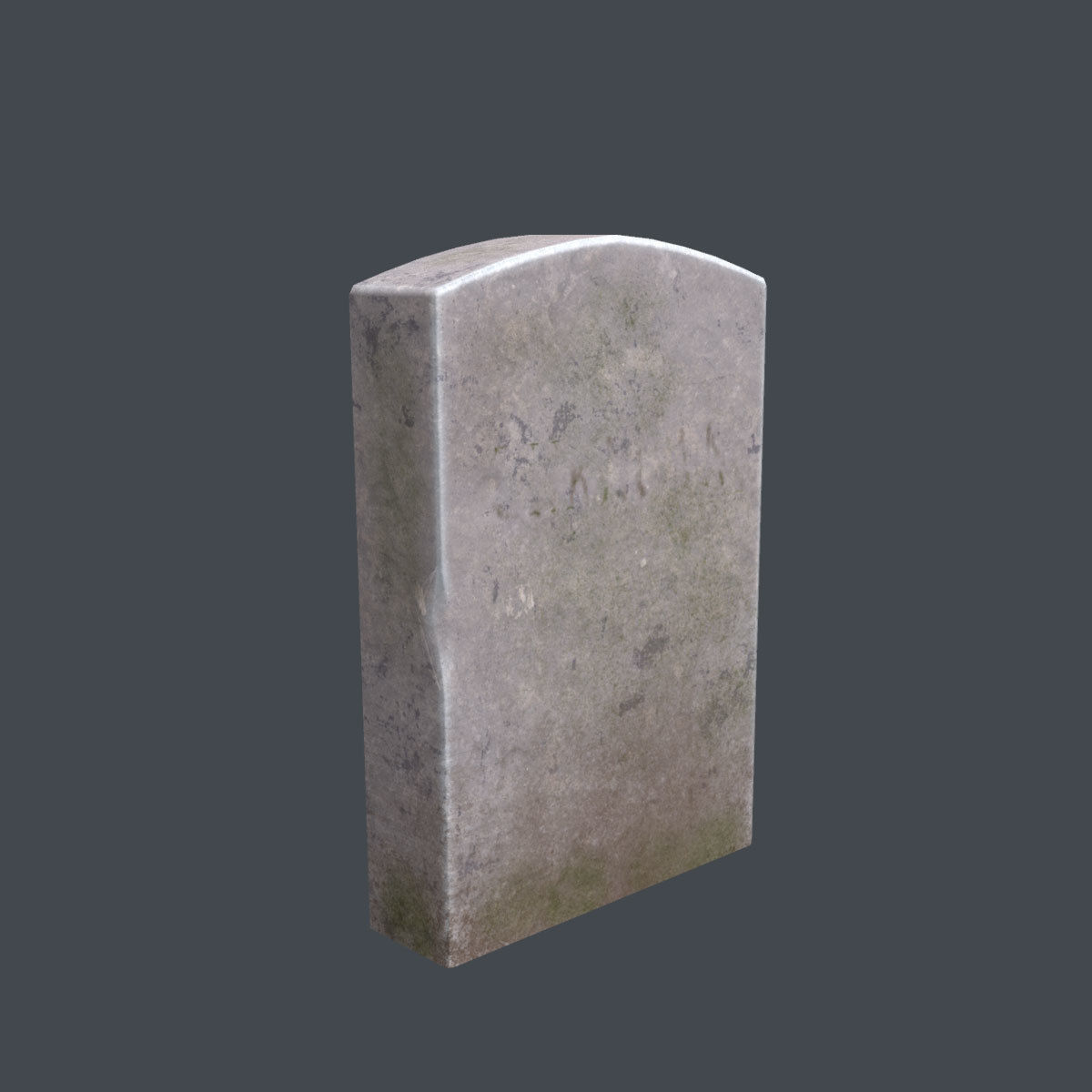 Lowpoly Tombstone 3 gravestone Low-poly 3D model_1